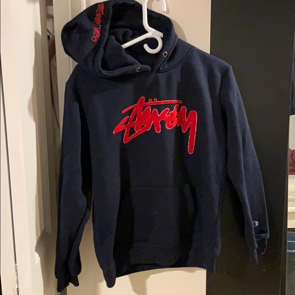 stussy x champion hoodie